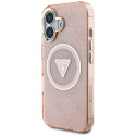 Kryt Guess IML Metal Glitter 4G pro iPhone 16 - pink