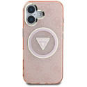 Kryt Guess IML Metal Glitter 4G pro iPhone 16 - pink