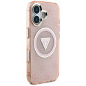 Kryt Guess IML Metal Glitter 4G pro iPhone 16 - pink