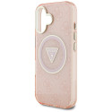 Kryt Guess IML Metal Glitter 4G pro iPhone 16 - pink