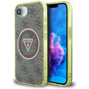 Kryt Guess IML Metal Glitter 4G pro iPhone 16e brown