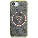 Kryt Guess IML Metal Glitter 4G pro iPhone 16e brown