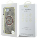 Kryt Guess IML Metal Glitter 4G pro iPhone 16e brown