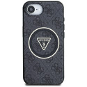 Kryt Guess IML Metal Glitter 4G pro iPhone 16e černý