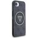 Kryt Guess IML Metal Glitter 4G pro iPhone 16e černý
