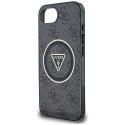 Kryt Guess IML Metal Glitter 4G pro iPhone 16e černý