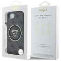 Kryt Guess IML Metal Glitter 4G pro iPhone 16e černý