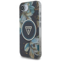 Kryt Guess IML Metal Glitter Flowers Triangle iPhone 16e - black