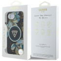 Kryt Guess IML Metal Glitter Flowers Triangle iPhone 16e - black