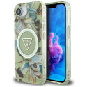 Kryt Guess IML Metal Glitter pro iPhone 16e - zelený