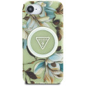 Kryt Guess IML Metal Glitter pro iPhone 16e - zelený
