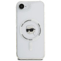 Kryt Karl Lagerfeld IML Metal Karl Head pro iPhone 16e bílý
