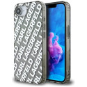 Kryt Karl Lagerfeld IML Repeat Logo iPhone 16e - silver