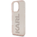 Kryt Karl Lagerfeld IML Rhinestones Logo iPhone 16 Pro Max – růžov