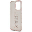 Kryt Karl Lagerfeld IML Rhinestones Logo iPhone 16 Pro Max – růžov