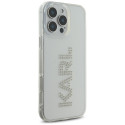 Kryt Karl Lagerfeld IML Rhinestones Logo iPhone 16 Pro - čirý