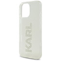 Kryt Karl Lagerfeld IML Rhinestones Logo iPhone 16 Pro - čirý