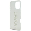 Kryt Karl Lagerfeld IML Rhinestones Logo iPhone 16 Pro - čirý