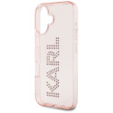 Kryt Karl Lagerfeld IML Rhinestones Logo iPhone 16 - růžová