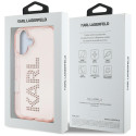 Kryt Karl Lagerfeld IML Rhinestones Logo iPhone 16 - růžová