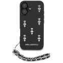 Kryt Karl Lagerfeld SAFFIANO CRYSTALS iPhone 16 černý