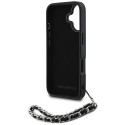 Kryt Karl Lagerfeld SAFFIANO CRYSTALS iPhone 16 černý