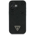 Kryt Guess Grained Hot Stamp Peony pro iPhone 16 - černý