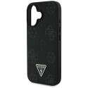 Kryt Guess Grained Hot Stamp Peony pro iPhone 16 - černý
