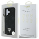 Kryt Guess Grained Hot Stamp Peony pro iPhone 16 - černý