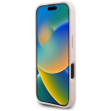 Kryt Guess Grained Hot Stamp Peony iPhone 16 - růžová