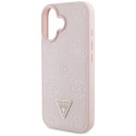 Kryt Guess Grained Hot Stamp Peony iPhone 16 - růžová