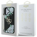 Kryt Guess GRAINED ROSES BIG 4G pro iPhone 16 - černý