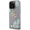 Kryt Guess Grained Roses Big 4G pro iPhone 16 Pro - fialová