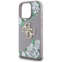 Kryt Guess Grained Roses Big 4G pro iPhone 16 Pro - fialová