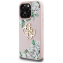 Kryt Guess Grained Roses Big 4G iPhone 16 Pro Max – růžový