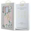 Kryt Guess GRAINED ROSES BIG 4G logo iPhone 16 Pro pink