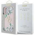 Kryt Guess Grained Roses Big 4G logo pro iPhone 16 - růžová