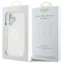 Kryt Guess IML Metal Colored Circle MagSafe pro iPhone 16 - white