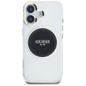 Kryt Guess IML Metal Colored Circle Logo pro iPhone 16 - černý