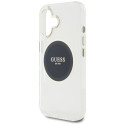 Kryt Guess IML Metal Colored Circle Logo pro iPhone 16 - černý