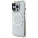 Kryt Guess IML Metal Colored Circle Classic iPhone 16 Pro - bílá