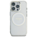 Kryt Guess IML Metal Colored Circle Classic iPhone 16 Pro - bílá