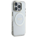 Kryt Guess IML Metal Colored Circle Classic iPhone 16 Pro - bílá