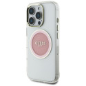 Kryt Guess IML Metal Colored Circle pro iPhone 16 Pro Max - pink