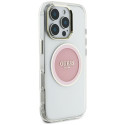 Kryt Guess IML Metal Colored Circle pro iPhone 16 Pro Max - pink