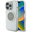 Kryt Guess IML Metal Colored Circle pro iPhone 16 Pro Max - šedý