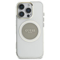 Kryt Guess IML Metal Colored Circle pro iPhone 16 Pro Max - šedý