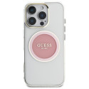 Kryt Guess IML METAL COLORED CIRCLE iPhone 16 Pro - růžový