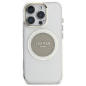 Kryt Guess IML Metal Colored Circle iPhone 16 Pro - šedý