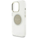 Kryt Guess IML Metal Colored Circle iPhone 16 Pro - šedý